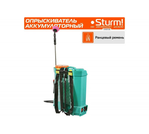 Садовый ранцевый аккумуляторный опрыскиватель Sturm 12л GS8212B