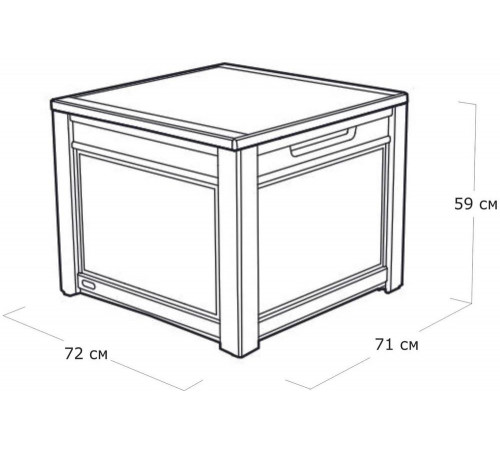 Сундук Keter CUBE RATTAN 208L графит 237778