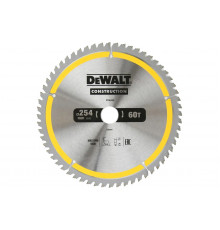 Диск пильный по дереву 254х30 мм, 60Т Dewalt DT90250