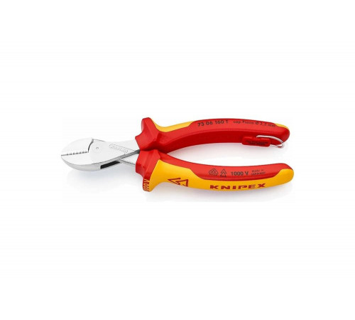 Кусачки со страховочным креплением 160 мм KNIPEX X-Cut KN-7306160T Кусачки со страховочным креплением 160 мм KNIPEX X-Cut KN-7306160T