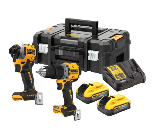 Набор аккумуляторный Dewalt DCK2050H2T, 18 В: дрель-шуруповерт DCD805 + шуруповерт DCF850, с 2 АКБ 5 Ач и ЗУ, в кейсе TSTAK DCK2050H2T-QW