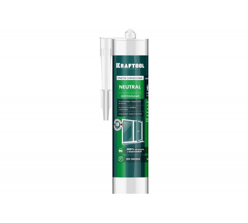 KRAFTOOL 300 мл, нейтральный, прозрачный, силиконовый герметик KRAFTSIL NX109 41257-2 KRAFTOOL 300 мл, нейтральный, прозрачный, силиконовый герметик KRAFTSIL NX109 41257-2