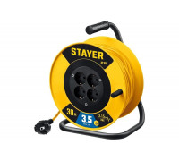 Силовой удлинитель на катушке STAYER M 315 ПВС 3x1.5 30м 3500Вт 55078-30_z01