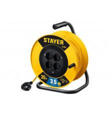 Силовой удлинитель на катушке STAYER M 315 ПВС 3x1.5 30м 3500Вт 55078-30_z01