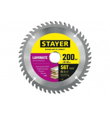 Пильный диск по ламинату STAYER Laminate 200x32/30 мм, 56T, аккуратный рез 3684-200-32-56_z01