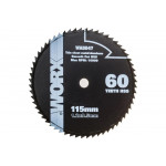 Пильный диск по алюминию (60T; 115х1.2х9.5 мм) WORX WA5047