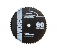 Пильный диск по алюминию (60T; 115х1.2х9.5 мм) WORX WA5047