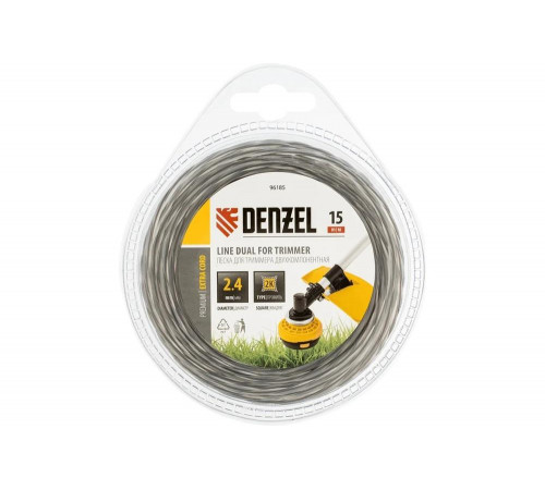 Denzel 96185 - витая леска для триммера двухкомпонентная квадратная