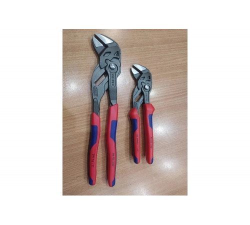 Переставные клещи - гаечный ключ KNIPEX 40 мм, 1 1/2, L-180 мм, серые, 2-к ручки KN-8602180 Переставные клещи - гаечный ключ KNIPEX 40 мм, 1 1/2, L-180 мм, серые, 2-к ручки KN-8602180
