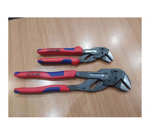 Переставные клещи - гаечный ключ KNIPEX 40 мм, 1 1/2, L-180 мм, серые, 2-к ручки KN-8602180 Переставные клещи - гаечный ключ KNIPEX 40 мм, 1 1/2, L-180 мм, серые, 2-к ручки KN-8602180