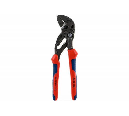 Переставные клещи - гаечный ключ KNIPEX 40 мм, 1 1/2, L-180 мм, серые, 2-к ручки KN-8602180 Переставные клещи - гаечный ключ KNIPEX 40 мм, 1 1/2, L-180 мм, серые, 2-к ручки KN-8602180