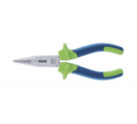 Прямые длинногубцы СИБРТЕХ 200 мм, двухкомпонентные рукоятки 17106