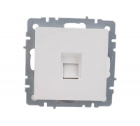 Компьютерная розетка rj45 IEK Brite рк10-брб категория 5e, белый BR-K10-1-K01