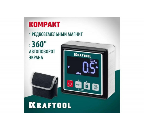 KRAFTOOL 4х90°, магнитный уровень-уклономер электронный KOMPAKT 34687 KRAFTOOL 4х90°, магнитный уровень-уклономер электронный KOMPAKT 34687