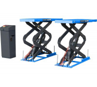 Ножничный короткий заглубляемый подъёмник KraftWell г/п 3600 кг., цвет синий KRW360SU_blue