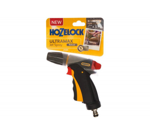 Пистолет-распылитель для полива Hozelock 2696 Jet Spray Ultraмax 3 режима, металлический 26963600 Пистолет-распылитель для полива Hozelock 2696 Jet Spray Ultraмax 3 режима, металлический 26963600