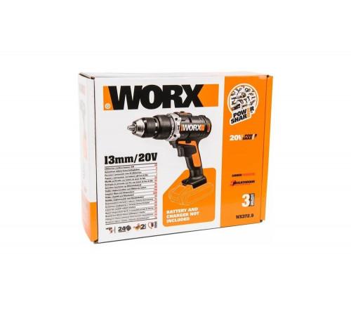 Ударная аккумуляторная дрель-шуруповерт WORX WX372.9