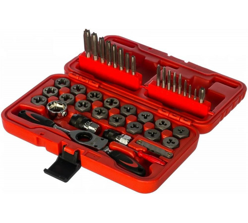 Набор метчиков и плашек SK-5 1/8"-1/2", кейс, 40 предметов МАСТАК 351-10040C
