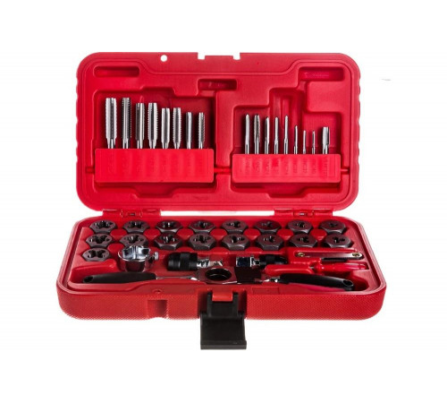 Набор метчиков и плашек SK-5 1/8"-1/2", кейс, 40 предметов МАСТАК 351-10040C