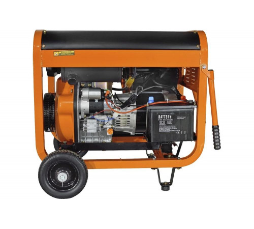Генератор CARVER PPG- 9000DE дизель LT-192FD, 7,0/7,5кВт, 220В, бак12.5л, э/старт, колеса, медь 01.020.00024