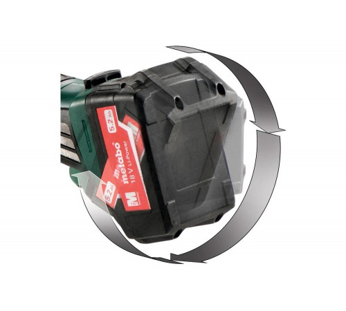 Аккумуляторная углошлифовальная машина Metabo W18 LTX 125 + 3.5 Ач LiHD + ЗУ ASC 55 T0333 Аккумуляторная углошлифовальная машина Metabo W18 LTX 125 + 3.5 Ач LiHD + ЗУ ASC 55 T0333