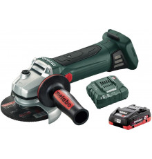 Аккумуляторная углошлифовальная машина Metabo W18 LTX 125 + 3.5 Ач LiHD + ЗУ ASC 55 T0333