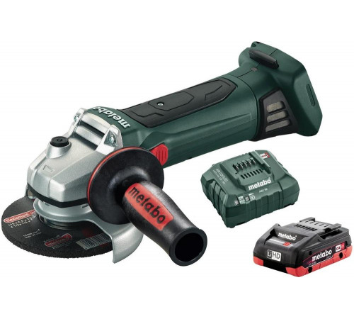 Аккумуляторная углошлифовальная машина Metabo W18 LTX 125 + 3.5 Ач LiHD + ЗУ ASC 55 T0333 Аккумуляторная углошлифовальная машина Metabo W18 LTX 125 + 3.5 Ач LiHD + ЗУ ASC 55 T0333