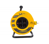 Катушка с термозащитой IEK "Industrial" УК20 4 места, 2Р+PЕ, 20м, 3х1,5 мм2 WKP15-16-04-20
