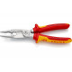 Электромонтажные клещи Knipex VDE, 6-в-1, 200 мм, диэлектрические, хром, 2К ручки, KN-1386200SB
