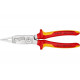 Электромонтажные клещи Knipex VDE, 6-в-1, 200 мм, диэлектрические, хром, 2К ручки, KN-1386200SB