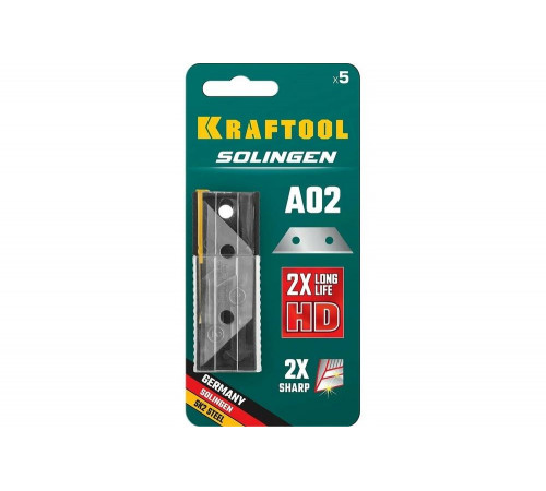 KRAFTOOL А02, 5 шт., лезвия трапециевидные SG-A02 09627-S5_z02 KRAFTOOL А02, 5 шт., лезвия трапециевидные SG-A02 09627-S5_z02