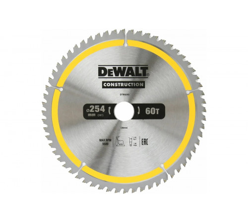 Диск пильный по дереву 254х30 мм, 60Т DEWALT DT90250-QZ