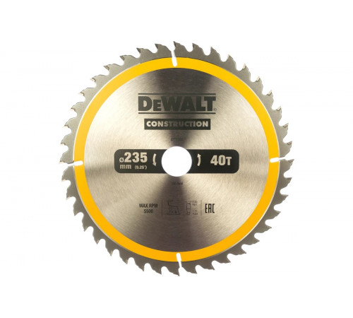Пильный диск CONSTRUCT (235х30 мм; 40 ATB) DEWALT DT1955