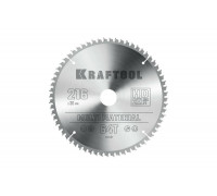 Пильный диск по алюминию KRAFTOOL Multi material 216x30 мм, 64Т 36953-216-30