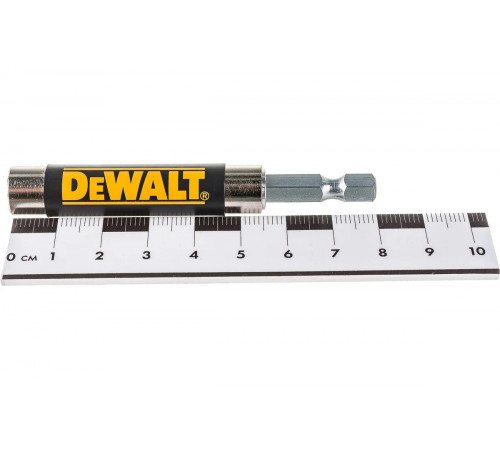 Держатель 1/4" магнитный с направляющей гильзой, 80 мм DEWALT DT7701