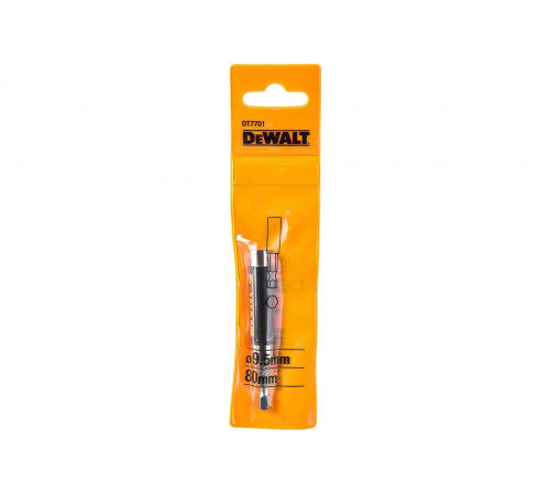 Держатель 1/4" магнитный с направляющей гильзой, 80 мм DEWALT DT7701