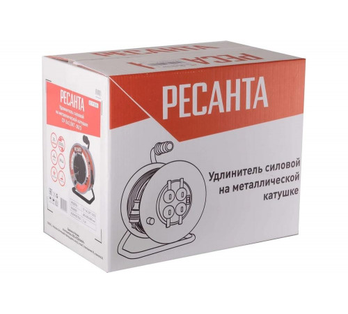 Силовой удлинитель Ресанта СУ-3x2,5КГ-30/3 Силовой удлинитель Ресанта СУ-3x2,5КГ-30/3