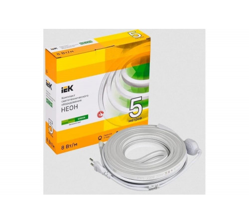 Комплект светодиодной подсветки "неон" IEK (лента led 5м lsr5-2835g120-8-ip65-220в + драйвер) LSR5-G-120-65-2-05-S0 Комплект светодиодной подсветки "неон" IEK (лента led 5м lsr5-2835g120-8-ip65-220в + драйвер) LSR5-G-120-65-2-05-S0