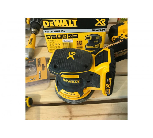 Эксцентриковая орбитальная шлифовальная машина DEWALT 18.0 В XR DCW210N-XJ