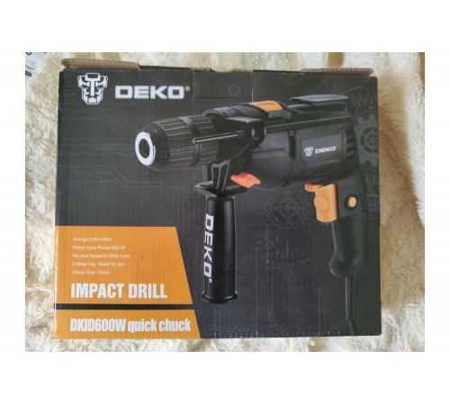 Ударная дрель DEKO DKID650W сетевая, с быстрозаж. патроном, 650 Вт 063-4085