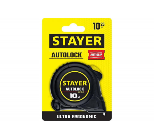 STAYER 10 м х 25 мм, с автостопом рулетка 2-34126-10-25 STAYER 10 м х 25 мм, с автостопом рулетка 2-34126-10-25