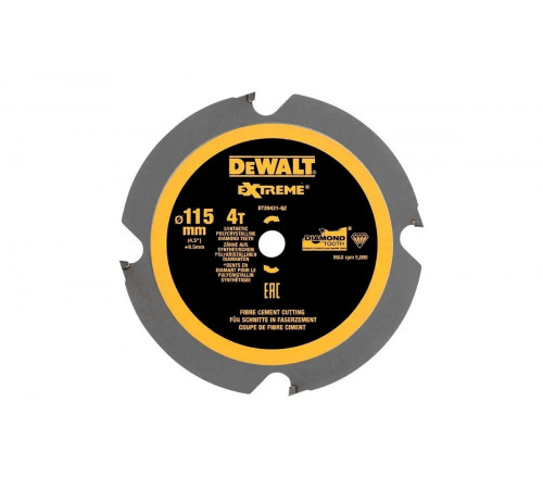 Диск пильный по древесным материалам (115x9.5 мм; 4T) DEWALT DT20421-QZ