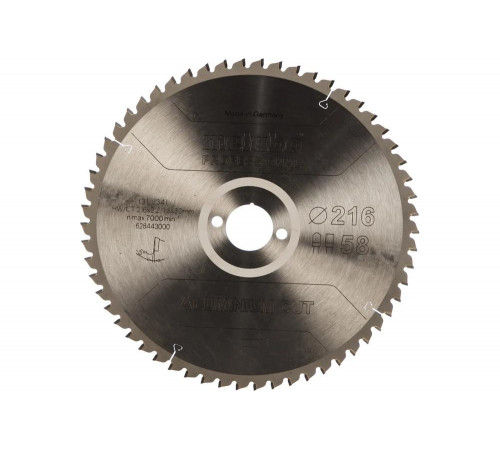 Диск пильный Aluminium Cut Professional (216x30 мм; 58Z; FZ/TZ5neg) Metabo 628443000 Диск пильный Aluminium Cut Professional (216x30 мм; 58Z; FZ/TZ5neg) Metabo 628443000