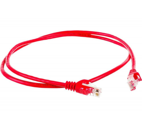 Коммутационный шнур патч-корд IEK ITK, категория 5е,UTP, 1м, красный PC04-C5EU-1M