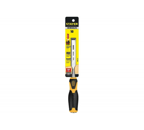 STAYER 10 мм, с двухкомпонентной ручкой, стамеска 18205-10_z01 STAYER 10 мм, с двухкомпонентной ручкой, стамеска 18205-10_z01