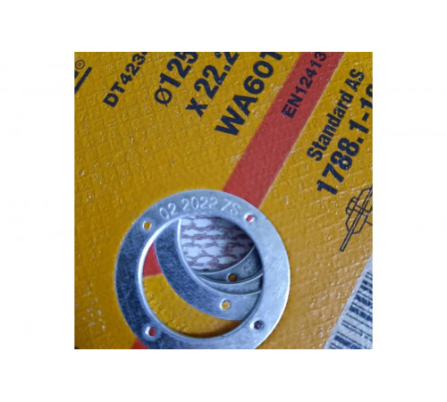 Круг отрезной по металлу INDUSTRIAL (125х22,2 мм) DEWALT DT42340Z