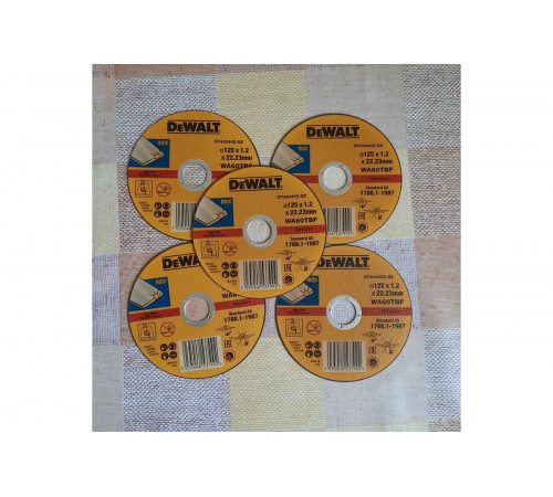 Круг отрезной по металлу INDUSTRIAL (125х22,2 мм) DEWALT DT42340Z