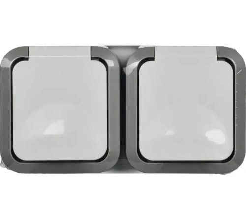 Розетка IEK Tors 2-ая с з/к кр. горизонтальная 16а ip55 ts222 белый TS-R26-16-55-G-K41