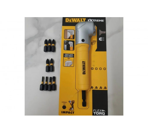 Угловая насадка ударная IMPACT + биты (9 шт.) DEWALT DT71517T