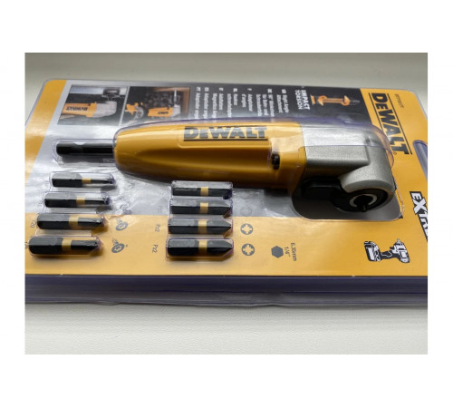 Угловая насадка ударная IMPACT + биты (9 шт.) DEWALT DT71517T